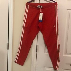 Red Adidas leggings